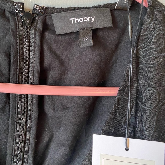 NWT THEORY “Jemion” Black Cocktail Dress Size 12 - Picture 8 of 9